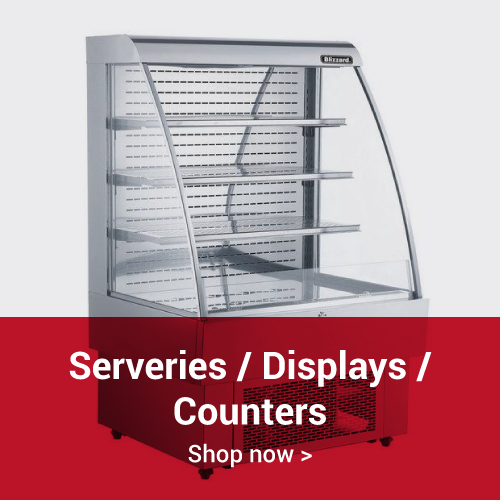 Refrigerated serveries counters displays