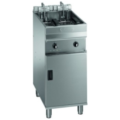 Valentine EVO400 TP Turbo Freestanding 400mm 1 Tank 2 Basket Fryer with Filtration on Castors