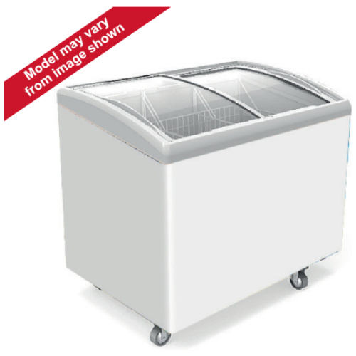 Lowe E6SD Curved Sliding Glass Display Chest Freezer