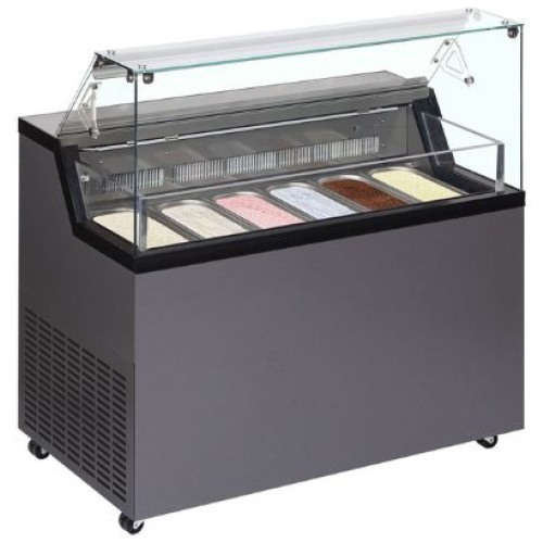 Framec Mirabella 6 6 Pan Ice Cream Scooping Display Freezer